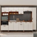 Ver imagem 1 de Cozinha Completa 12 Portas 1 Gaveta 100% Mdf Cm0071 Freijó/off White - Genialflex