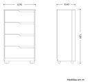 Ver imagem 4 de Cômoda Grande Sole 4 Gavetas - Branco Freijó Vistas Flex - Albatroz