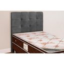 Ver imagem 1 de Cabeceira Cama Box Estofada Solteiro Solteiro Clean Suede Cinza - Simbal