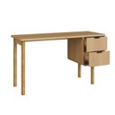 Ver imagem 4 de Mesa Escrivaninha Orgânica Curva 2 Gavetas 136cm Pés Madeira Maciça 100% MDF BP Aura Marrom/Hanover