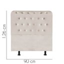 Ver imagem 2 de Cabeceira para Cama Box Solteiro 90 Cm Brenda:bege