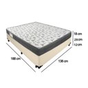 Ver imagem 4 de Cama Box Casal Sintético + Colchão de Espuma D33 - Sereneprime - 138cm Bege