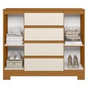 Ver imagem 3 de Cômoda Quarto Sapateira 112cm Selene Cinamomo/Off a02 - Mpozenato