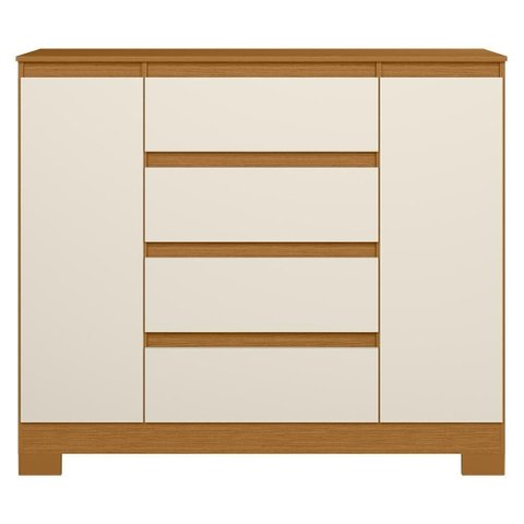 Cômoda Quarto Sapateira 112cm Selene Cinamomo/Off a02 - Mpozenato