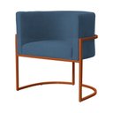 Ver imagem 2 de Poltrona Decorativa Luana Suede Royal Base Bronze - Fm