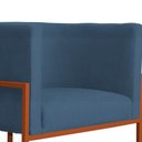 Ver imagem 5 de Poltrona Decorativa Luana Suede Royal Base Bronze - Fm