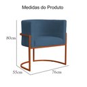 Ver imagem 7 de Poltrona Decorativa Luana Suede Royal Base Bronze - Fm