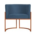 Ver imagem 3 de Poltrona Decorativa Luana Suede Royal Base Bronze - Fm