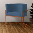 Ver imagem 6 de Poltrona Decorativa Luana Suede Royal Base Bronze - Fm