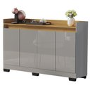 Ver imagem 2 de Aparador Buffet Sala Lord 4 Portas Onix/Mel