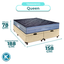 Ver imagem 3 de Cama Box Bau Blindado Queen + Colchão Molas Ensacadas Petrus Paropas