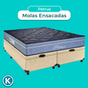 Ver imagem 4 de Cama Box Bau Blindado Queen + Colchão Molas Ensacadas Petrus Paropas