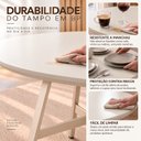 Ver imagem 5 de Mesa de Jantar Redonda Clarice 90 cm Aço Champagne Tampo Off White