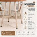 Ver imagem 6 de Mesa de Jantar Redonda Clarice 90 cm Aço Champagne Tampo Off White