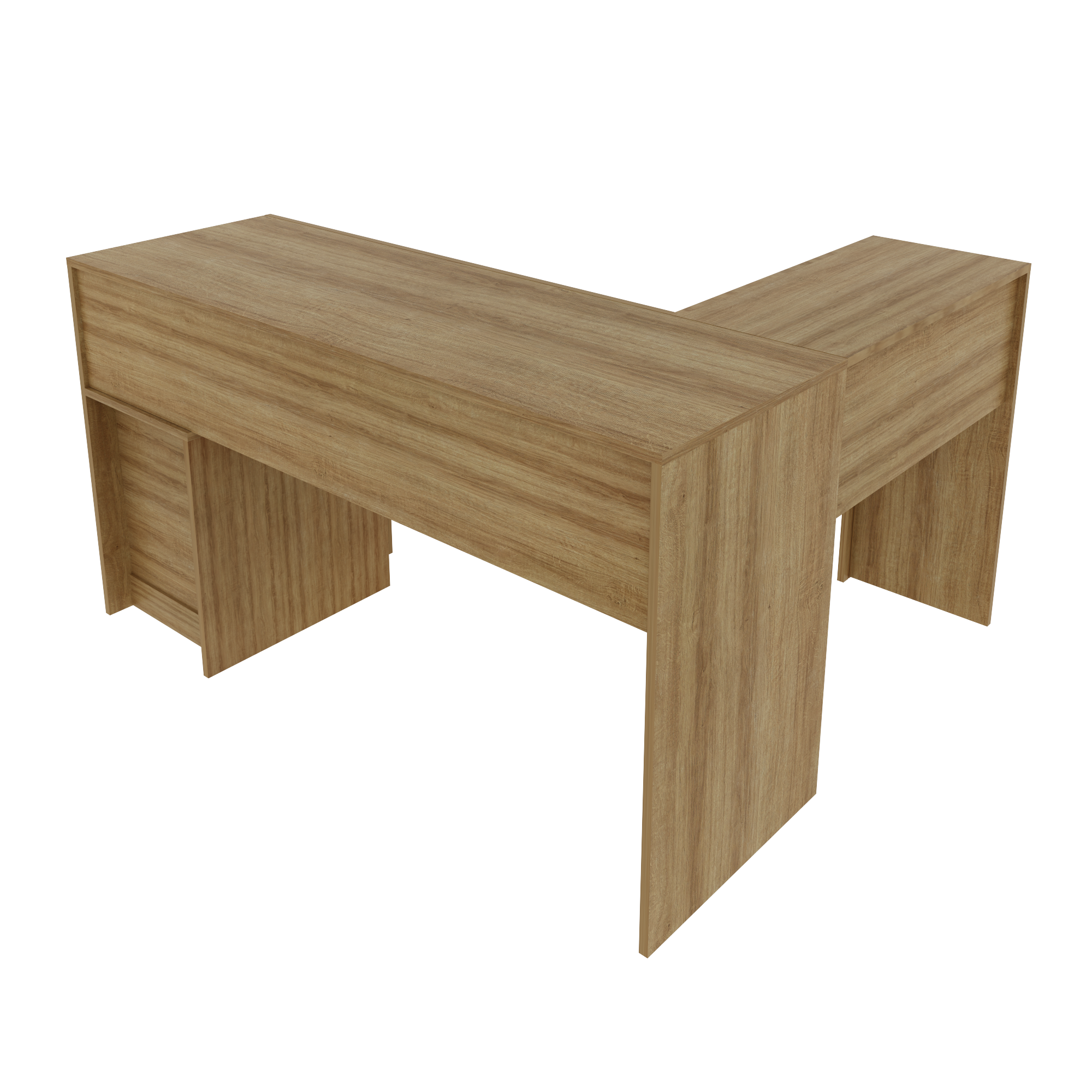 Mesa para Escritório 113x138,5cm em L com 2 Gavetas ME4129 - 3