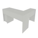 Ver imagem 3 de Escrivaninha Mesa Escritório em L com ME4129 2 Gavetas 135,8cm Branca