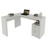 Escrivaninha Mesa Escritório 113x138,5cm em L com 2 Gavetas ME4129 - 4