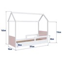 Ver imagem 4 de Cama Infantil Montessoriana Branca e Rosa Completa
