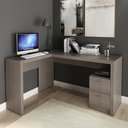 Ver imagem 2 de Escrivaninha Mesa Escritório 113x138,5cm em L com 2 Gavetas ME4129