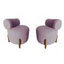 Ver imagem 1 de Kit 2 Poltronas Decorativa Mônaco Veludo Rosê