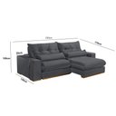 Ver imagem 2 de Sofá 250 Cm Braço 25 Cm Retrátil e Reclinável Lake Meu Sofá Online