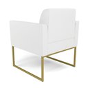 Ver imagem 5 de Kit 2 Poltronas Base Industrial Dourado Marisa Corino Branco D03 - D'Rossi