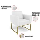 Ver imagem 6 de Kit 2 Poltronas Base Industrial Dourado Marisa Corino Branco D03 - D'Rossi