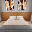 Ver imagem 2 de Cabeceira para Cama Casal e Queen Ripada Quarto Manila Nature