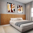 Ver imagem 3 de Cabeceira para Cama Casal e Queen Ripada Quarto Manila Nature