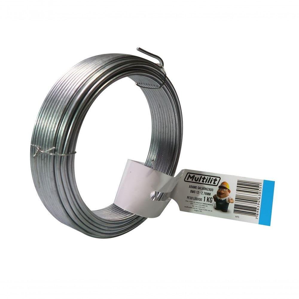 Arame Galvanizado Bwg N°12 Rolo com 1kg Multilit