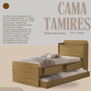 Ver imagem 5 de Cama Solteiro Tamires 2 Gavetas Bau com Cama Auxiliar Design Moderno Nature