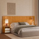 Ver imagem 1 de Cabeceira Frida Flex Casal Queen King 2 Mesas Cabeceira -MDF:Cinamomo/Offwhite