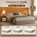 Ver imagem 4 de Cabeceira Frida Flex Casal Queen King 2 Mesas Cabeceira -MDF:Cinamomo/Offwhite