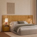 Ver imagem 3 de Cabeceira Frida Flex Casal Queen King 2 Mesas Cabeceira -MDF:Cinamomo/Offwhite