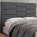 Ver imagem 6 de Cabeceira Cama Box Queen 160cm Estofada Nora P05 Linho Cinza Escuro