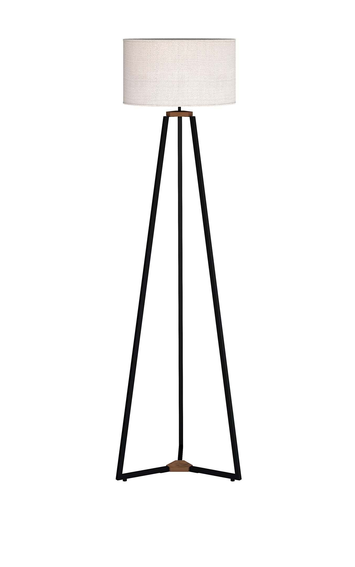 Luminária Eiffel de Chão Tripe para Sala Estilo Industrial Cupula Bege