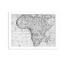 Quadro Decorativo Mapa Mundi Africa Preto e Branco - 2