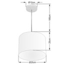 Ver imagem 2 de Lustre Pendente Cilíndrico Vivare Md-4209 Cúpula em Tecido 25x25cm - Bivolt - Rustico Bege - Bivolt