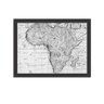 Quadro Decorativo Mapa Mundi Africa Preto e Branco - 2