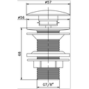 Ver imagem 3 de Válvula Click para Cuba Pia 7/8 Redonda Fechamento Total Banheiro Lavabo Dourado Brilhante Metal