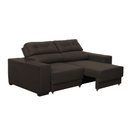 Ver imagem 5 de Sofá Retrátil Reclinável 3 lugares 1,80m Rubia Suede Marrom