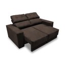 Ver imagem 2 de Sofá Retrátil Reclinável 3 lugares 1,80m Rubia Suede Marrom