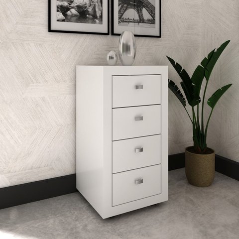 Gaveteiro 4 Gavetas ME4133 Branco