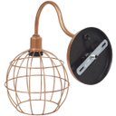 Ver imagem 5 de 2 Luminárias Arandela de Parede Aramada Globo Industrial Retro Cobre Rose Gold Agp Ilumini Vintage