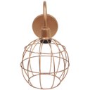 Ver imagem 4 de 2 Luminárias Arandela de Parede Aramada Globo Industrial Retro Cobre Rose Gold Agp Ilumini Vintage