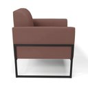 Ver imagem 4 de Kit 2 Poltronas Base Industrial Alta Preto Marisa Veludo D03 - D’Rossi Rose