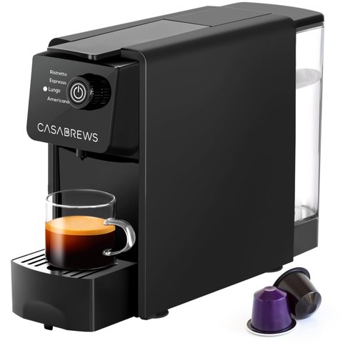 Casabrews Máquina de Espresso Compatível com Cápsulas Nespresso (preto)