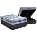 Ver imagem 1 de Conjunto Box Baú King: Colchão Molas Paropas Ensacadas Supremo Gray + Base Crc Suede Gray (193x203