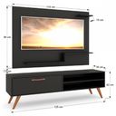 Ver imagem 4 de Rack com Painel para Tv até 43 Polegadas Toronto 1 Porta Preto - Panorama Móveis