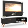 Rack com Painel para Tv até 43 Polegadas Toronto 1 Porta Preto - Panorama Móveis - 3